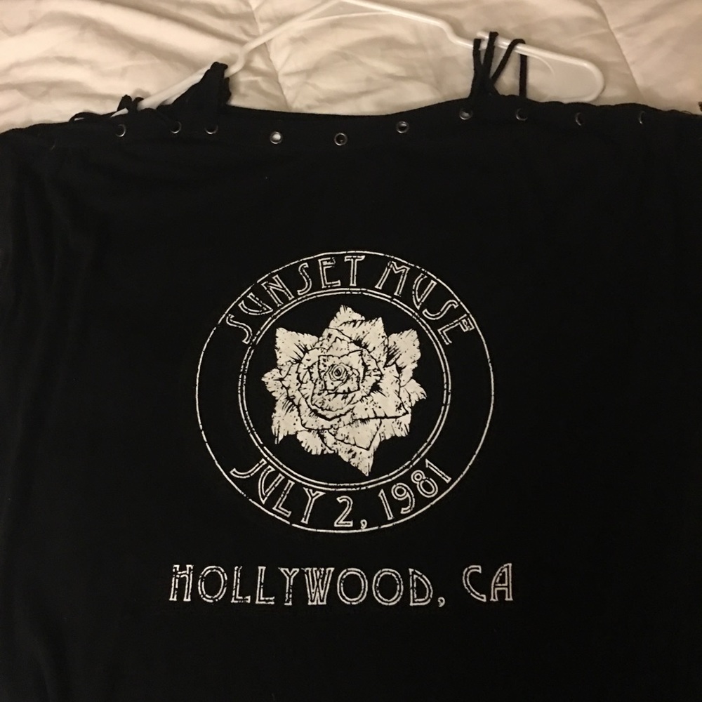 Off the shoulder laced shirt